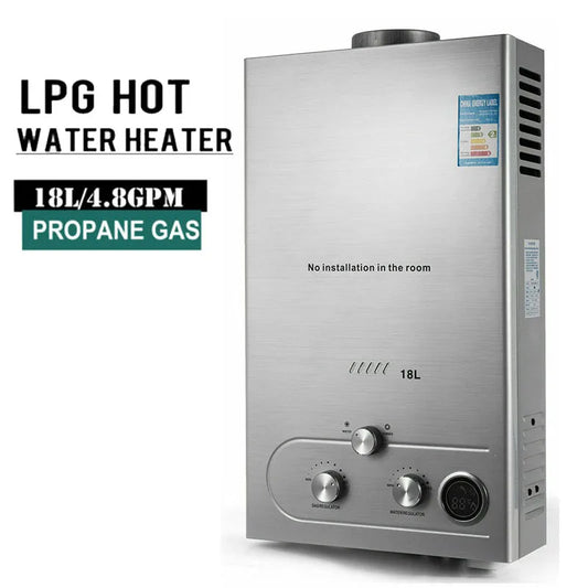 18L Portable Propane or Natural Gas Water Heater